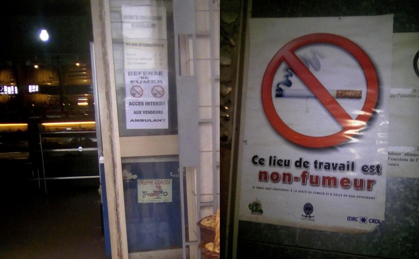 Cameroon: with increasing smoke-free environments.